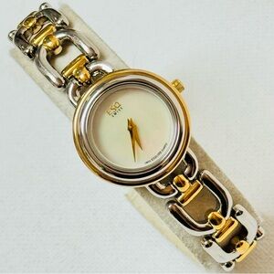 ESQ Movado MOP Interchangeable Bezel Women's Two Tone Bracelet Watch 100503